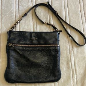 Kate Spade black leather crossbody bag